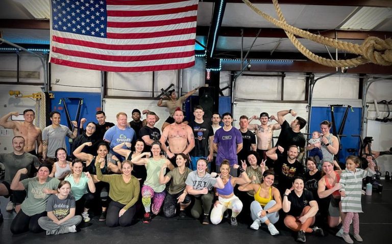 Taylor Heim with the Tarheel CrossFit community